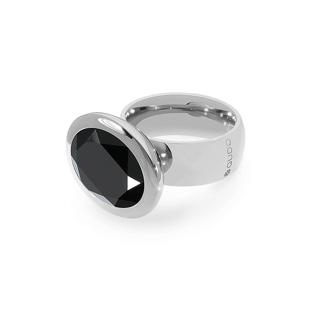 Qudo Кольцо TIVOLA big S jet  18.5 мм Арт.: 632224/18.5 BW/S