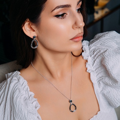 Колье Jet Nut  Fiore Luna  B2103SW-N05.4 BW/S 