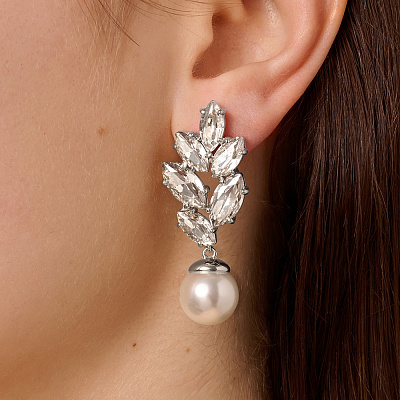 Серьги BALETE SS CRYSTAL_WHITE PEARL  Dyrberg Kern  470028 