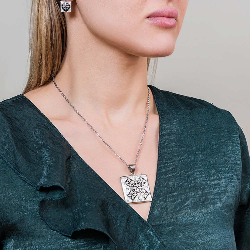 Fiore Luna Колье ENAMEL BLACK Арт.: BP03194-1 BW/S