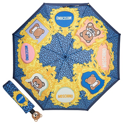 Зонт складной Moschino 8106-OCF Bears in frames Blue product-3293 