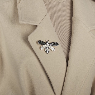 Брошь Пчела  Shadore  XZ1384.2 BW/S 