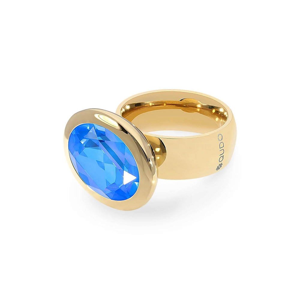Qudo Кольцо TIVOLA big G royal blue delite 18.5 мм Qudo 651750/18.5 BL/G Арт.: 651750/18.5 BL/G