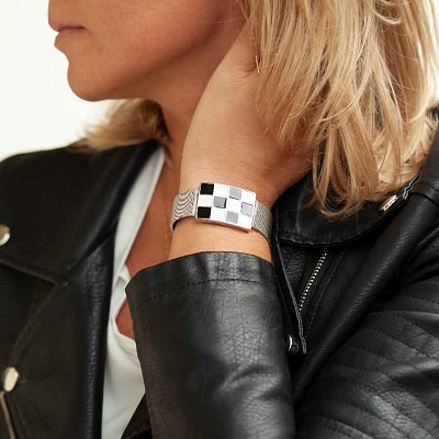 Браслет на металлическом ремешке  Fiore Luna  CB01361-5 BW 