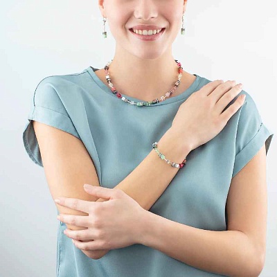 Колье Green-Pink  Coeur de Lion  4023/10-0504 