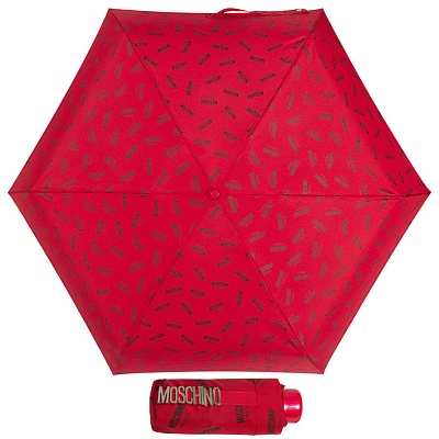 Зонт складной Moschino 8018-SUPERMINIC Logo Red product-2323 
