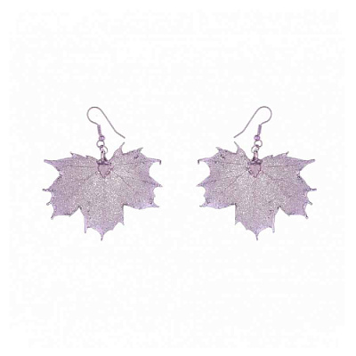 *Серьги Клён  Ester Bijoux  *LF40C-VIOLET 