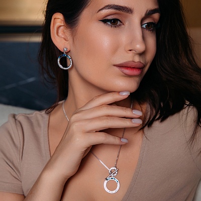 Колье BBL+CRY  Fiore Luna  B2110NM-N01.23.1 BL/S 