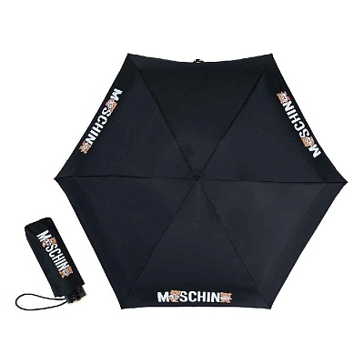 Зонт складной Moschino 8550-superminiA Logo with bears Black+Box teddy product-3421 Зонт складной Moschino 8550-superminiA Logo with bears Black+Box teddy product-3421