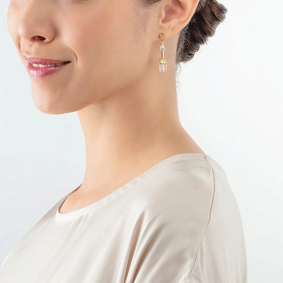 Пусеты White-Gold  Coeur de Lion  3018/21-1416 