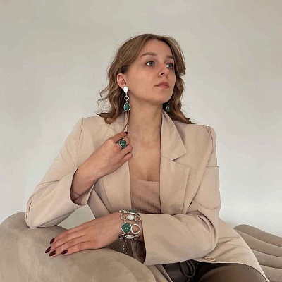 Серьги Madre, Q. Verde  Possebon  A0585.1.17 S 