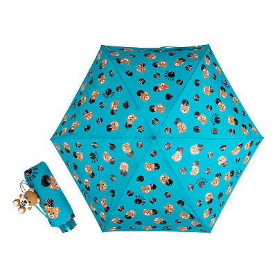 Зонт складной Moschino 8202-superminiT Pois and Bears Peacock  Moschino  product-3528 