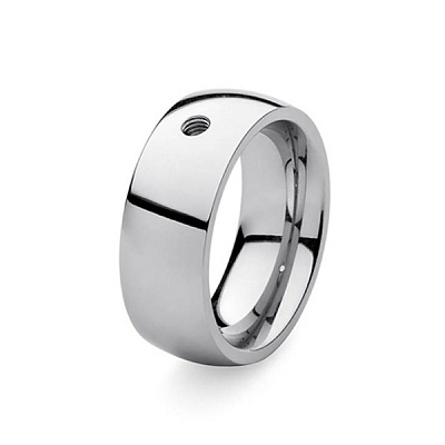 Кольцо - база Basic big silver 17.2 мм Qudo 627002 S  Qudo  627002 S 