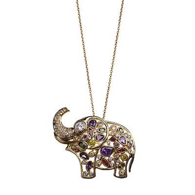 *Колье-брошь Слоник  Fiore Luna  *15A13NK002AV02 BR 