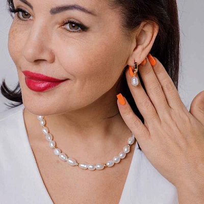 Колье String of Pearle Сarabiner  Fiore Luna  BL4508 G 