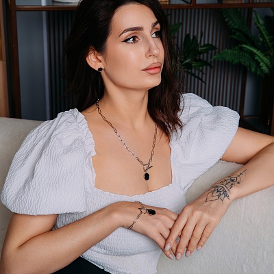 Браслет Jet  Fiore Luna  C2009SW-B01.4 BW/S 