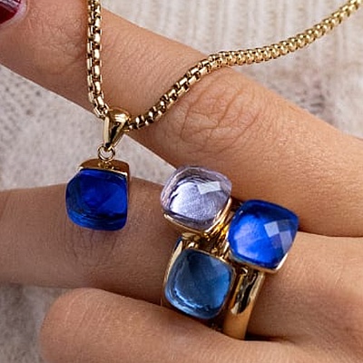 Колье FIRENZE (G) Lapis  Qudo  107001/48-4723 