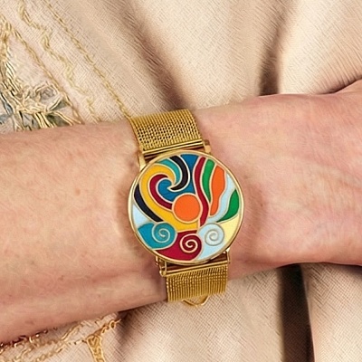 Браслет на металлическом ремешке  Fiore Luna  CB13784-3 G 