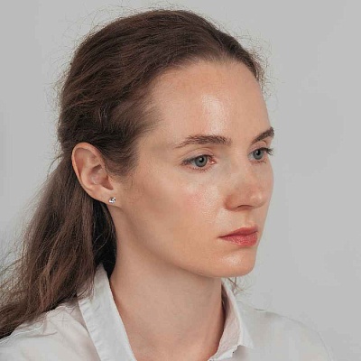 Пусеты Cristal  Fiora Luna  SWE0127/1 C G 