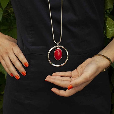 Колье RED QUARTZ  Fiore Luna  LN5139 R/S 