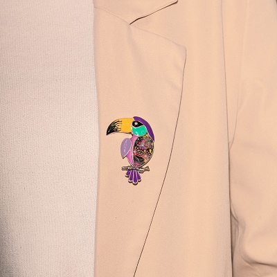 Брошь Тукан  Shadore  XZ0457.11 V/S 