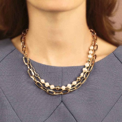 Колье Pearl Double  Fiore Luna  BL1007 G 