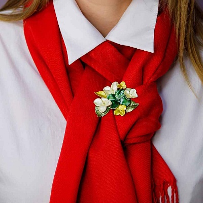 Брошь Фиалки  Shadore  XZ1498.19 G/G 