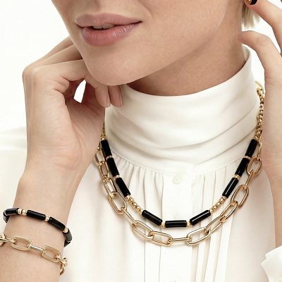 Колье BLACK EPOXY  Fiore Luna  BCN13254-01 GI 