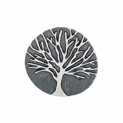 Брошь Дерево XZ1226-1.2 BW/S 