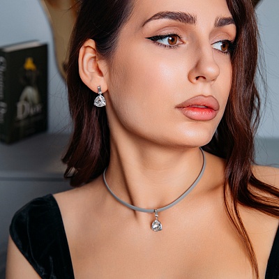 Серьги Crystal  Fiore Luna  A2110SW-E04.1 BW/S 