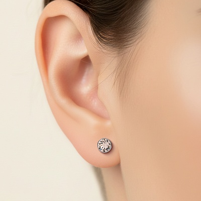 Пусеты Silk  Fiore Luna  SWE297 S S 