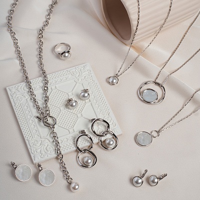 Колье MOP  Fiore Luna  B2003NM-N01.1 BW/S 