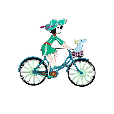 Брошь Велосипед XZ2294.20 G/S 