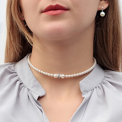 Колье Cube Crystal  Fiore Luna  B2409PE-N01.1 BW/S 