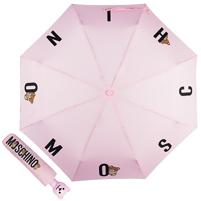 Зонт складной Moschino 8068-OCN Bear in the Logo Pink product-2782 