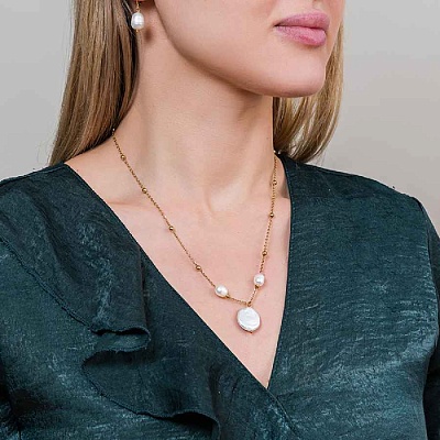 Колье AGAT ROSE  Fiore Luna  BP03181-3 R/G 