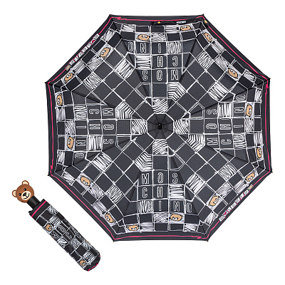 Зонт складной Moschino 8620-OCA Crosswords Black product-3999 
