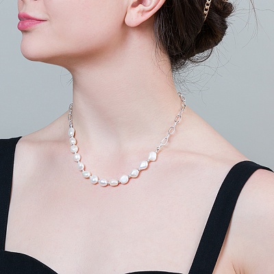 Колье Pearle  Fiore Luna  LN5120 BW/S 