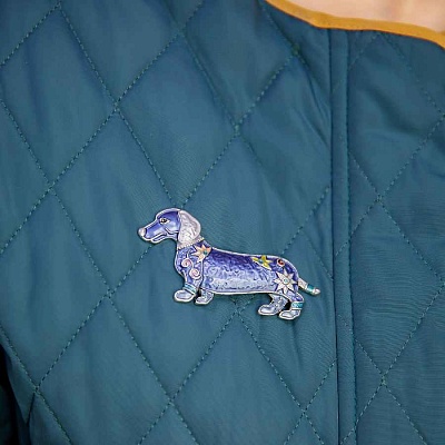 Брошь Такса  Shadore  XZ0711.23 BL/S 