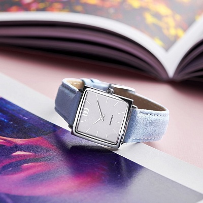 Часы MIAMI Silver Light Blue Suede  Danish Design  IV24Q1248 