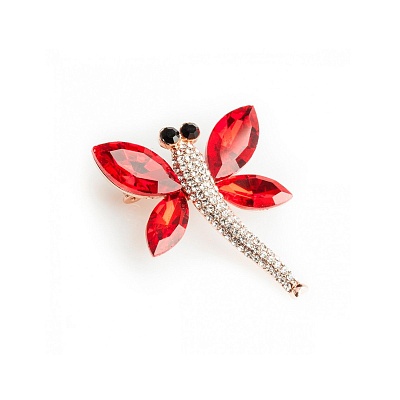 Брошь Стрекоза FAN-06189.9 RG/R 