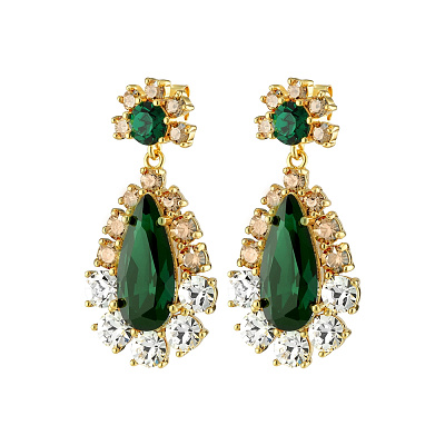 Серьги LUCIA SG GREEN 390068 