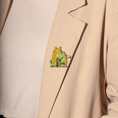 Брошь Котики  Shadore  XZ2051.19 G/G 