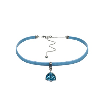 Колье Aquamarine / Sky Blue Leather B2110SW-N06.22 BL/S 