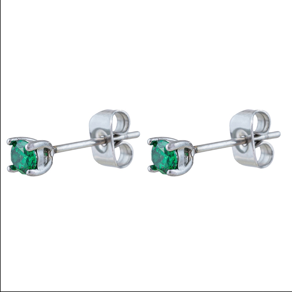 Fiore Luna Пусеты GREEN Арт.: AE03187-8A G/S