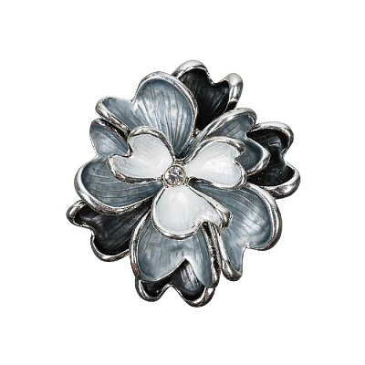 Брошь Цветок XZ1153.2 BW/S 
