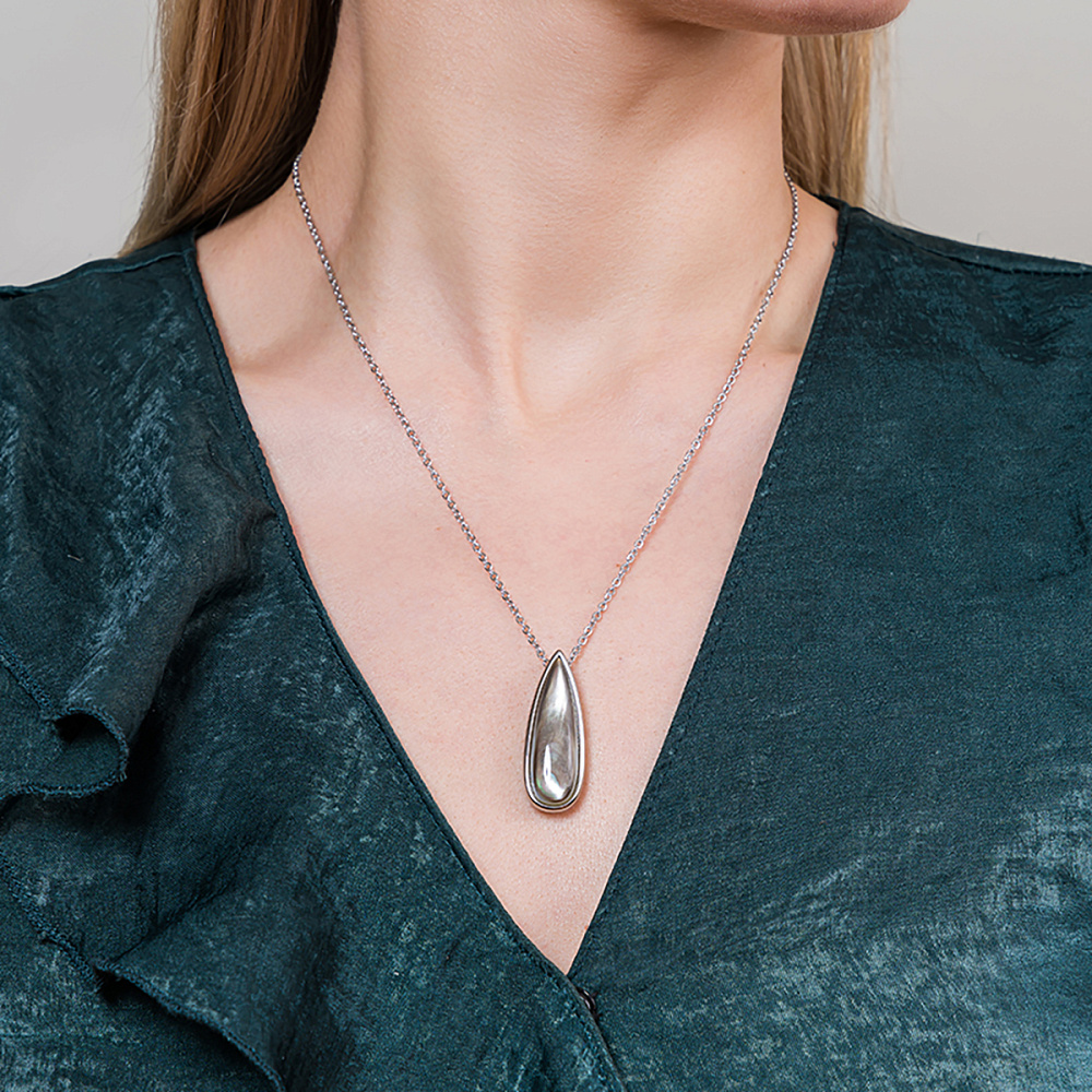Fiore Luna Колье Капля SHELL Fiore Luna *BP01376-13 BW/S Арт.: *BP01376-13 BW/S