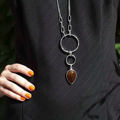 Колье NATURAL LAPIS  Fiore Luna  LN3171-2 BL/S 