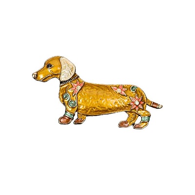 Брошь Такса XZ0711.10 BR/G 