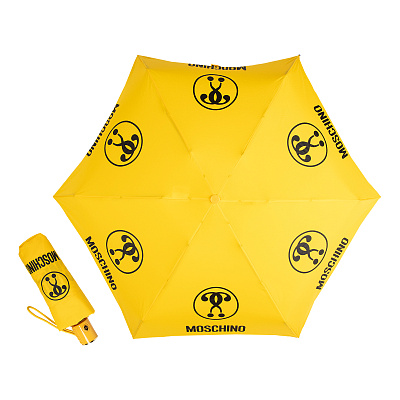 Зонт складной Moschino 8765-compactU Double questionmark Yellow product-3539 